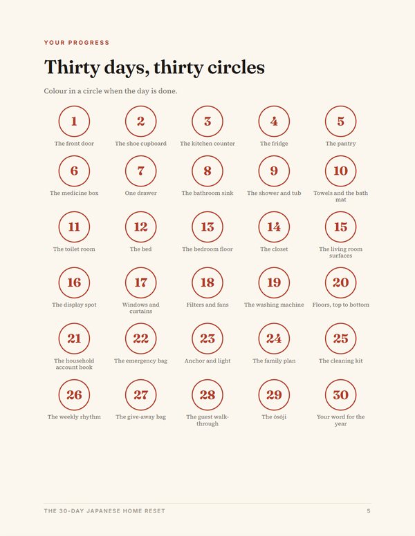Interior page: Thirty circles